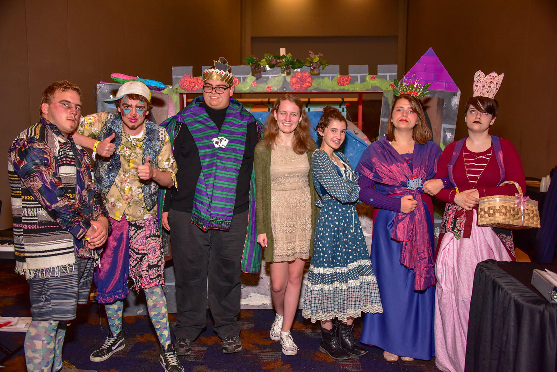 Group of students posing for a photo at a Destination Imagination tournament