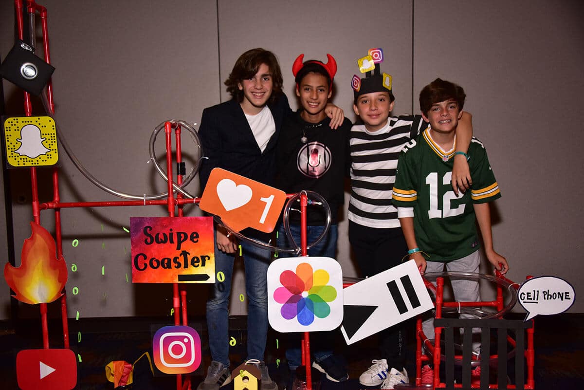 Students participating in a challenge during a Destination Imagination tournament