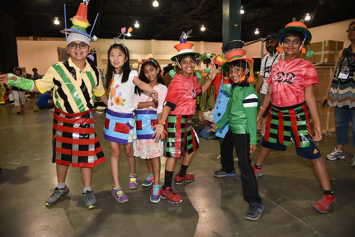 Students at a Destination Imagination Tournament