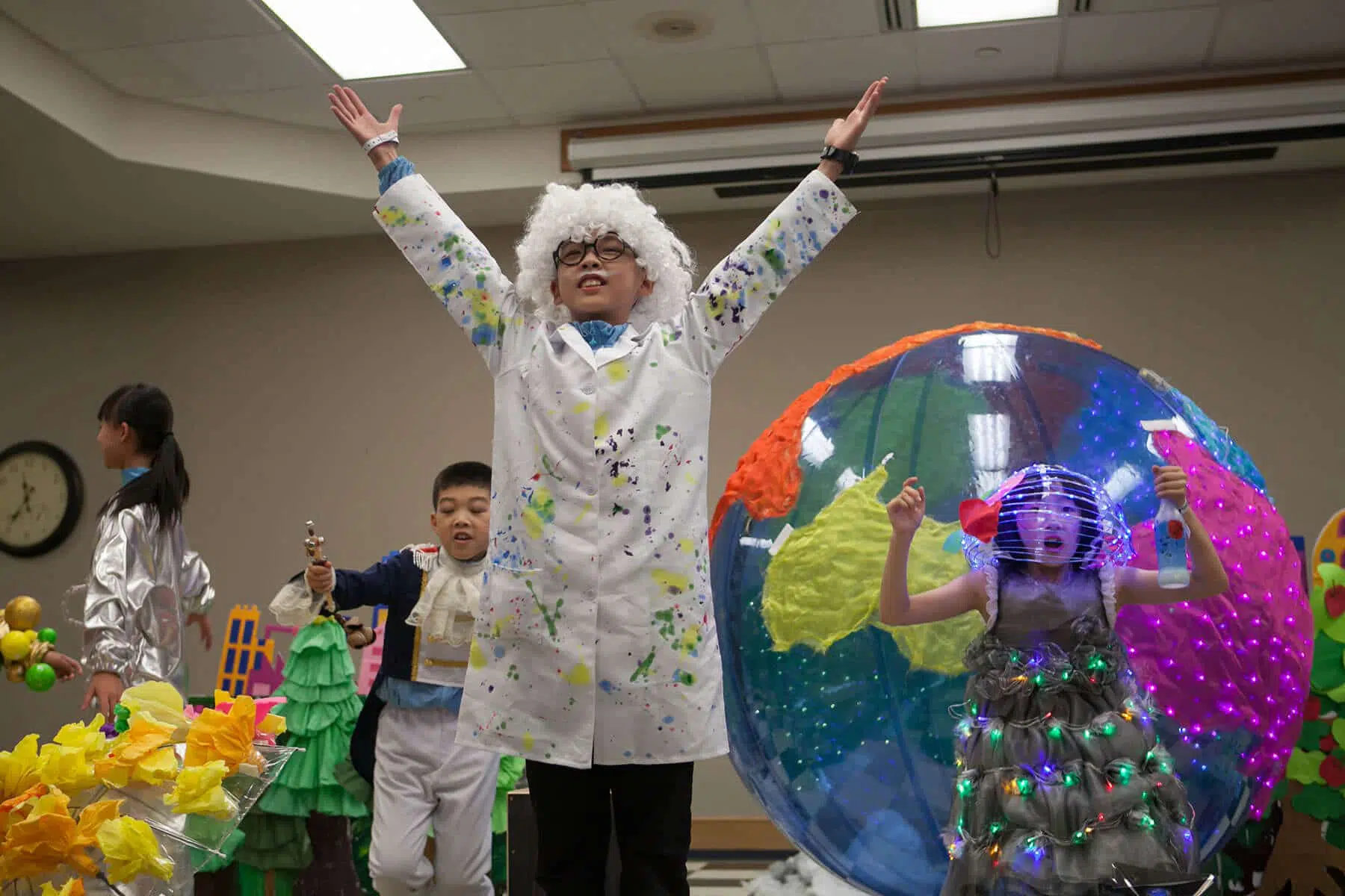 Students participating in a Destination Imagination tournament