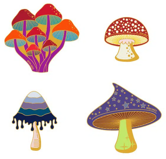 2021-22 Pin Set 4 Mushrooms