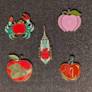 NY Apple Pin Set